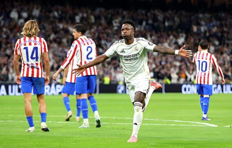Danh hiệu MVP trận đấu Real Madrid vs Atletico Madrid xứng đáng thuộc về Vinicius